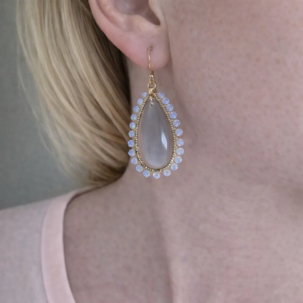 Elegant Gold and Silver Teardrop Earrings